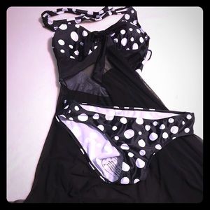 Polka dot tankini from Rotita